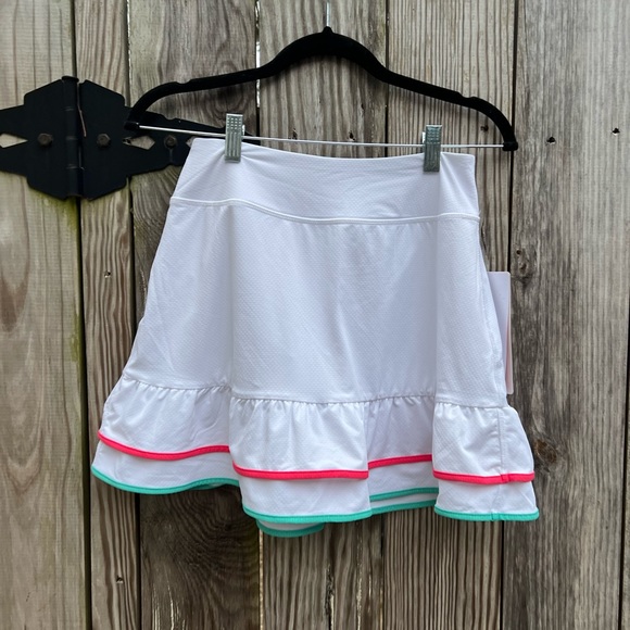 NWT GOTTEX White Golf Tennis Tiered Athletic Skort size Small - Picture 13 of 14